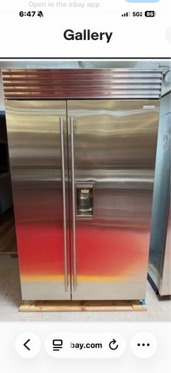 SUB-ZERO EXCELLENT CONDITON 48" STAINLESS SIDE BY SIDE REFRIGERATOR