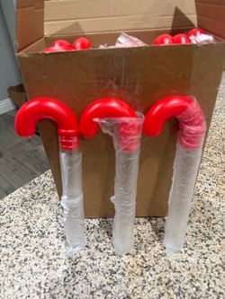 Lallisa 9.8 Inch Large Christmas Candy Tube Plastic Treat Container, 23 Pcs