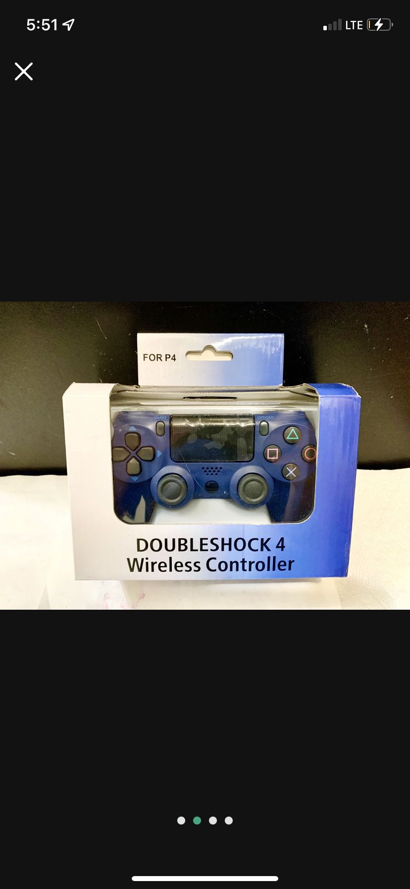 Playstation 4 Wireless Controller & USB Charger PS4 Midnight Blue NIB