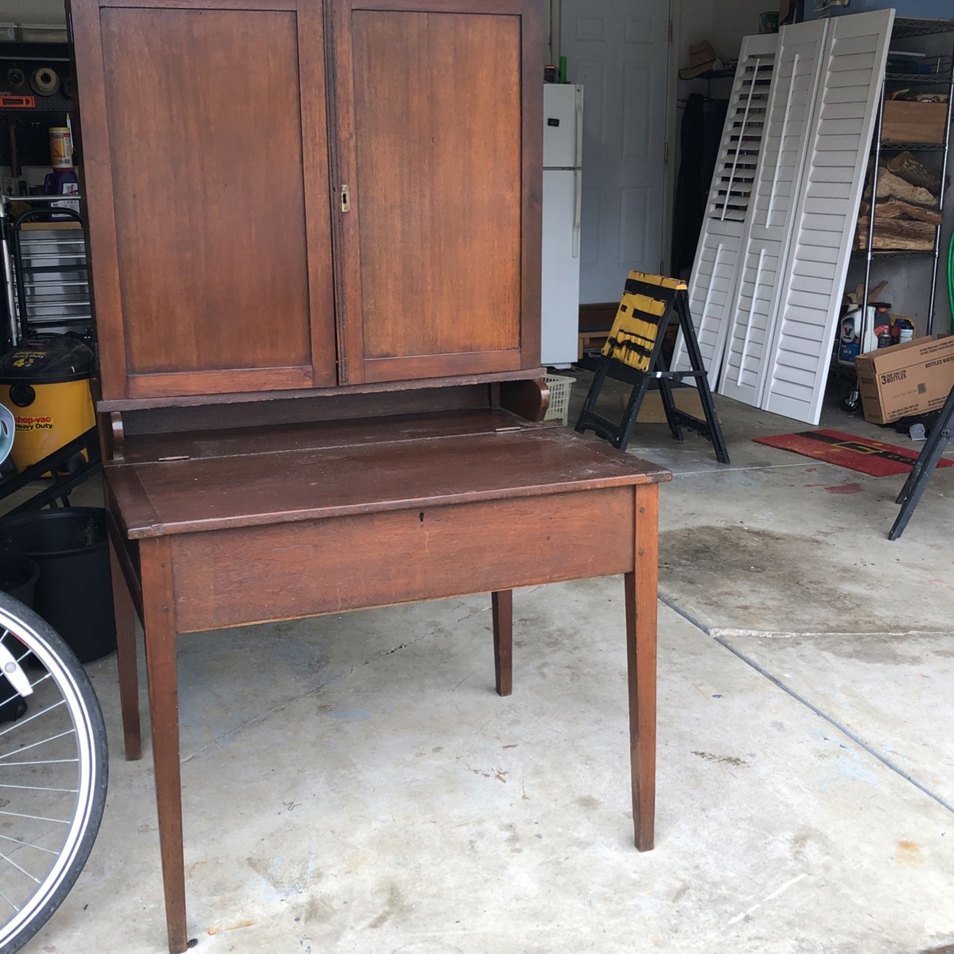 Antique, walnut secretary