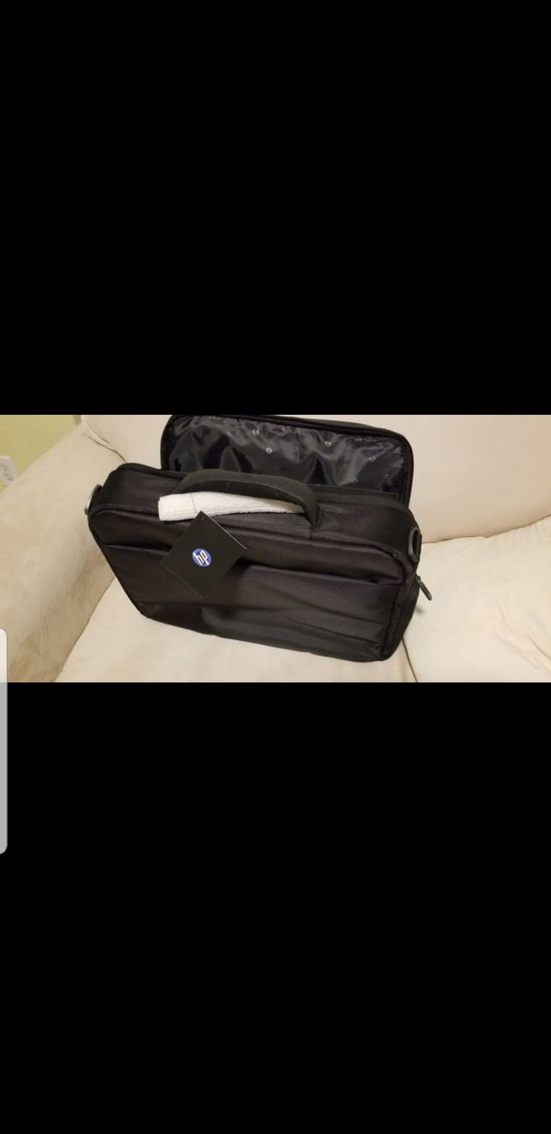 HP 17" Black Padded High Quality Laptop Bag Briefcase with Shoulder Strap