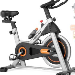 YOSUDA Exercise Bike, Brake Pad Stationary Bike for Home with Exclusive App, Magnetic Indoor Cycling Bike with 300 lb Weight Capacity, Low Noise, Tabl