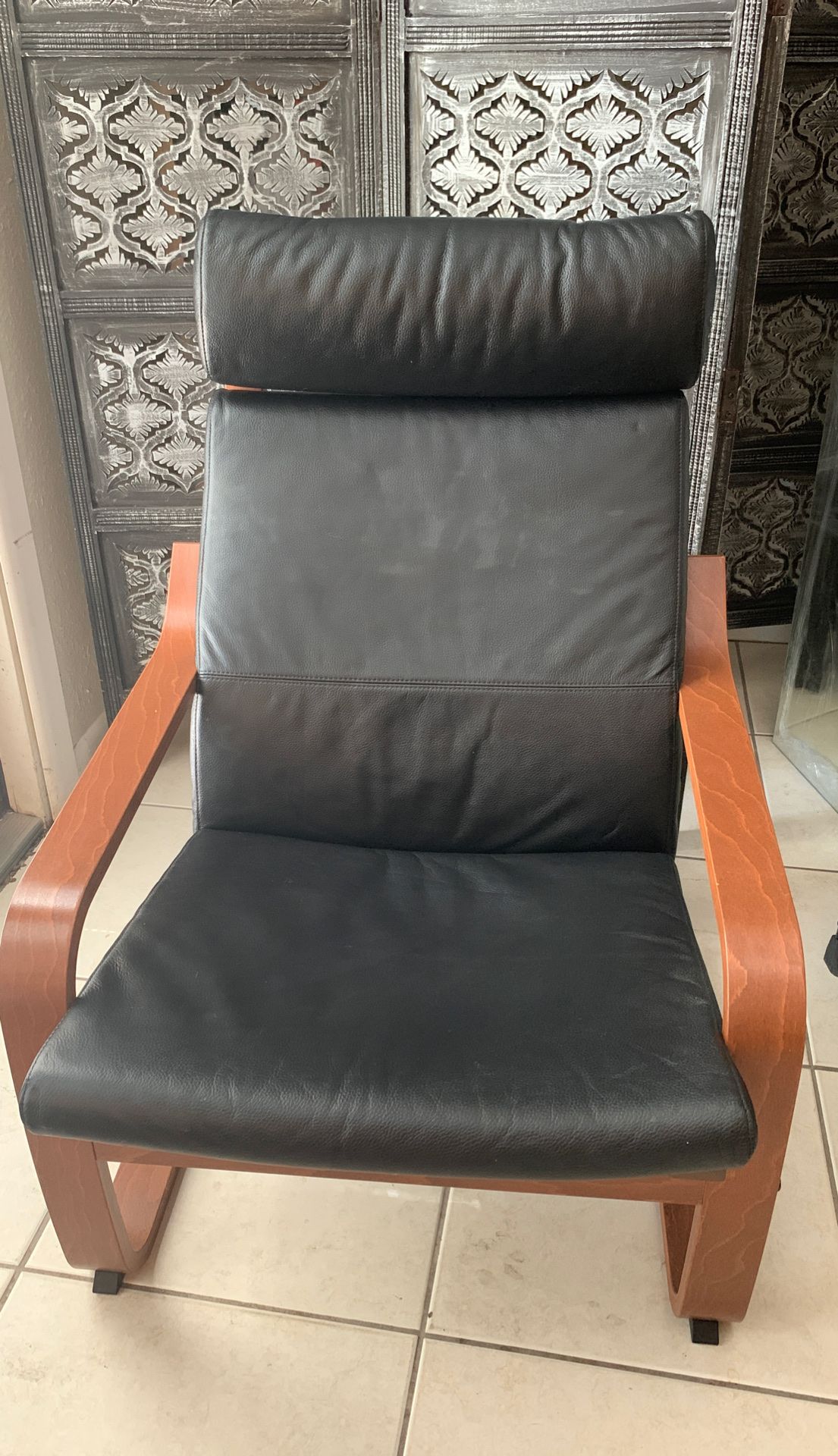 Chair, Black Leather