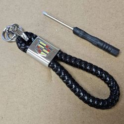 Brand New Cadillac Black BV STYLE CALF Braided Leather Strap