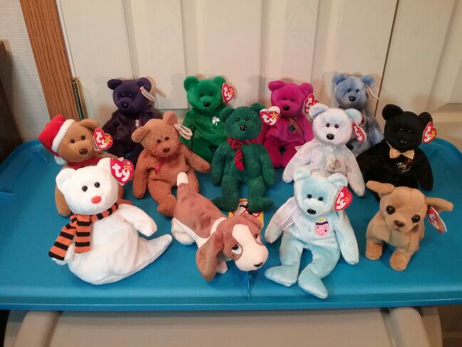 Beanie Babies Bears & Animals Lot of 13