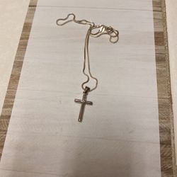 Cross Silver Necklace.