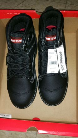 MEN'S WORK BOOTS CRAFTMAN STEEL TOE WATERPROOF SLIP SIZE 7.5 NEW