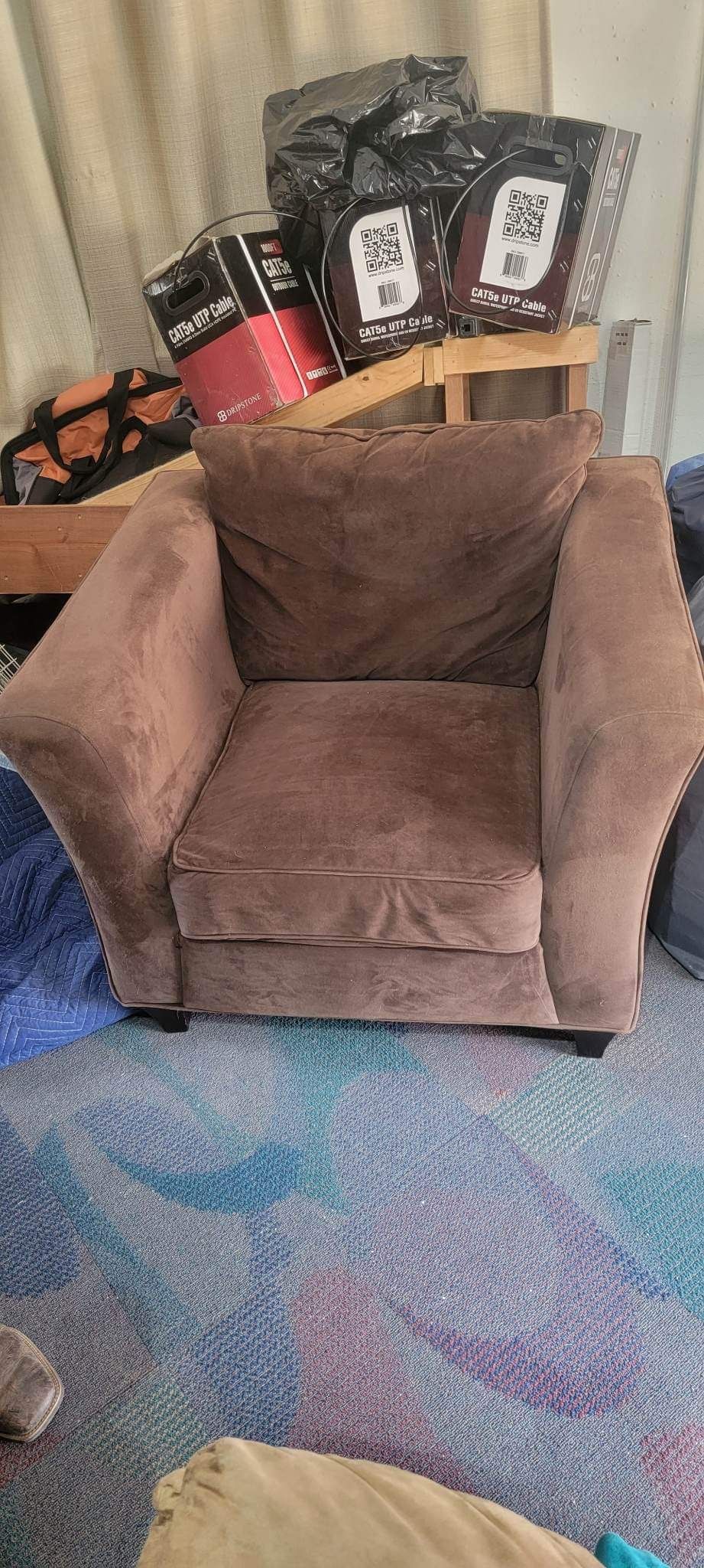 Oversized Brown Comfy Chair