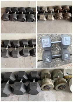 Dumbbells 90-125 lbs. $1.50 a lb- NO OTHER SIZES AVAILABLE