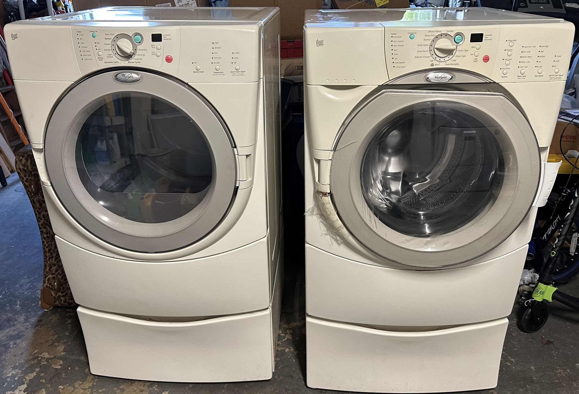 Whirlpool Duet Washer And dryer Used Selling Together for Sale in