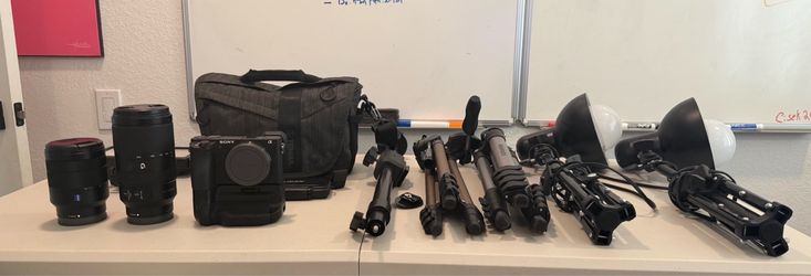 a6500 complete camera/photoshoot setup-$650