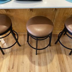 Leather Stools Counter High 