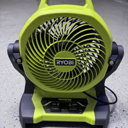 Ryobi WHISPER Series Portable Misting Fan Quiet Adjustable Battery Green/Black