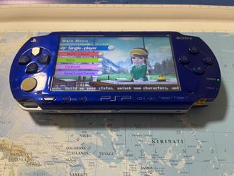 SONY PSP 1000 PORTABLE BLUE CONSOLE NEW BATTERY + CHARGING CORD