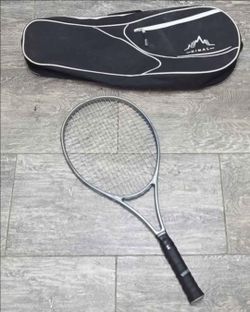 tennis racket and bag