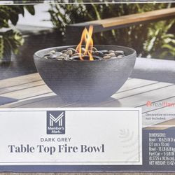 🔥 Table Top Fire Bowl – Dark Grey / Light Grey🔥