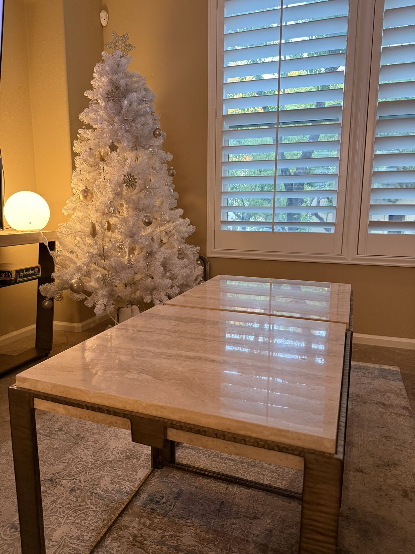 Elegant Marble Side Tables – Set of 2 (Retail $3200+)