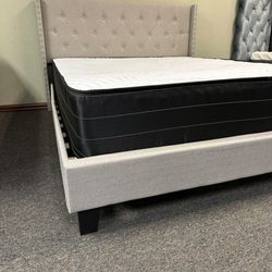 NEW QUEEN SIZE BED WITH MATTRESS AND FREE DELIVERY Available In All Sizes