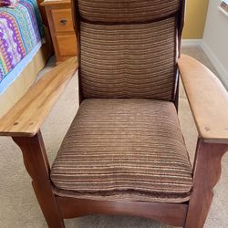 Very Nice Cushman Solid Wood High Back Chair 