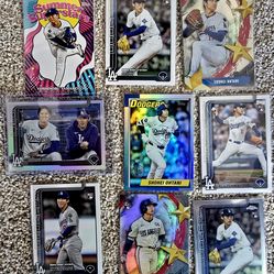 Topps Rookie Card Lot 9 Cards Dodgers Ohtani Yamamoto Sasaki Kim 2024