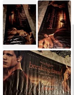 TWILIGHT BREAKING DAWN PART 1 HUGE AUTHENTIC THEATER VINYL 5X10 BANNER POSTER