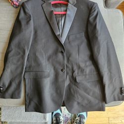 Men's Black Textured Tuxedo Jacket