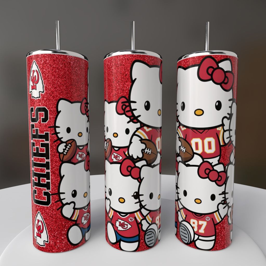 Kansas City Chiefs Football Hello Kitty Tumbler