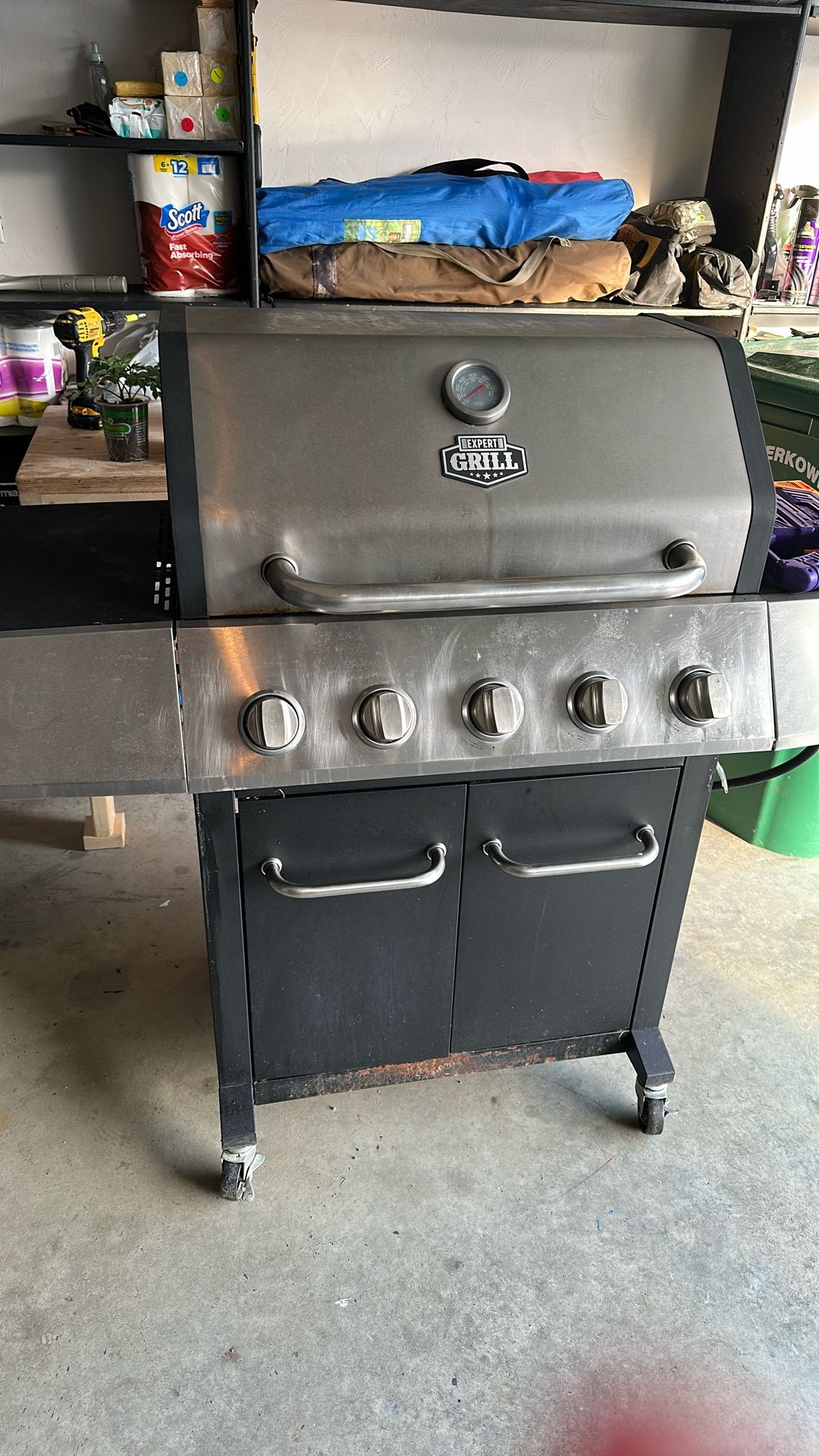 Five burner grill