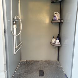 portable restroom perfect for a back yard