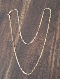 14k gold  box cable chain