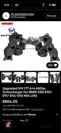 New Viv n54 335i turbos in box