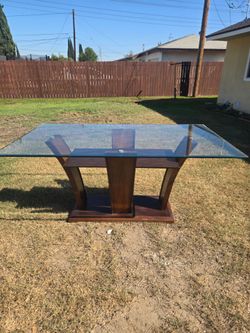 Large glass table free