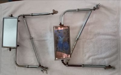 Vintage Junior West Coast Style Dual-Arm Adjustable Towing Mirrors