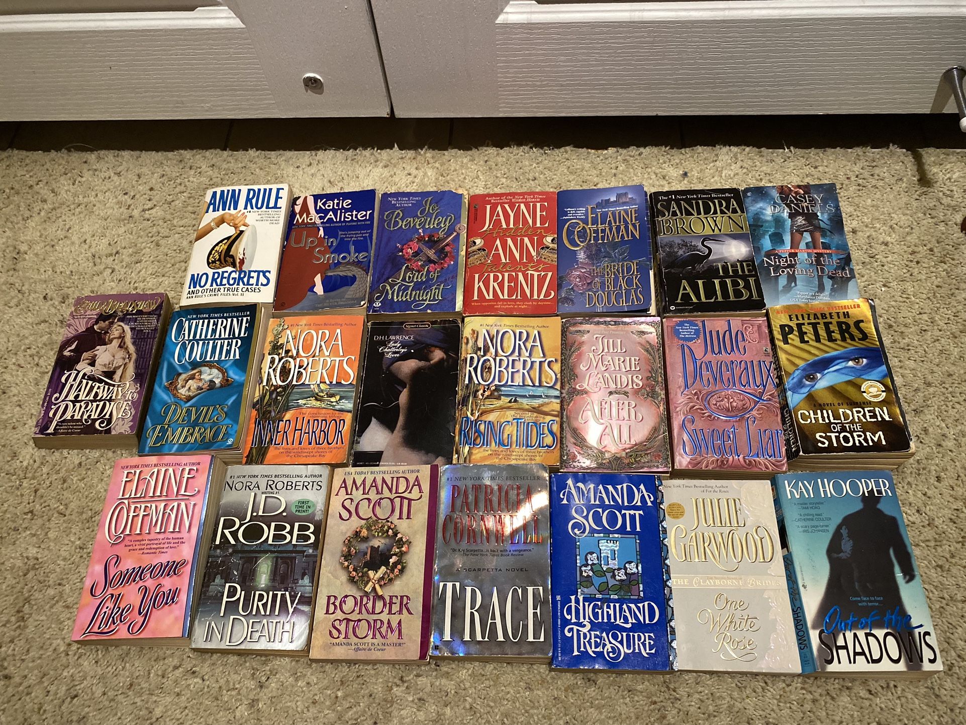 Set of 22 books collection of romance and mystery novels