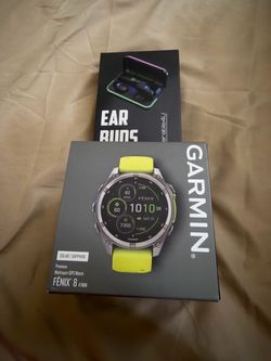 Garmin watch with ear buds!
