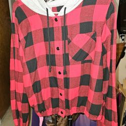 No Boundaries Flannel Button Down Size XL