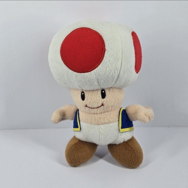 2012 Nintendo Super Mario Toad Plush 8" Stuffed Animal Kart World Mushroom Toy