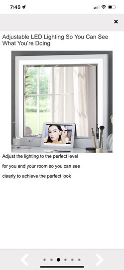 LED Vanity Mirror With 2 USB Ports (white)