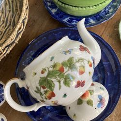 Antique Strawberries Teapot Perfect Condition