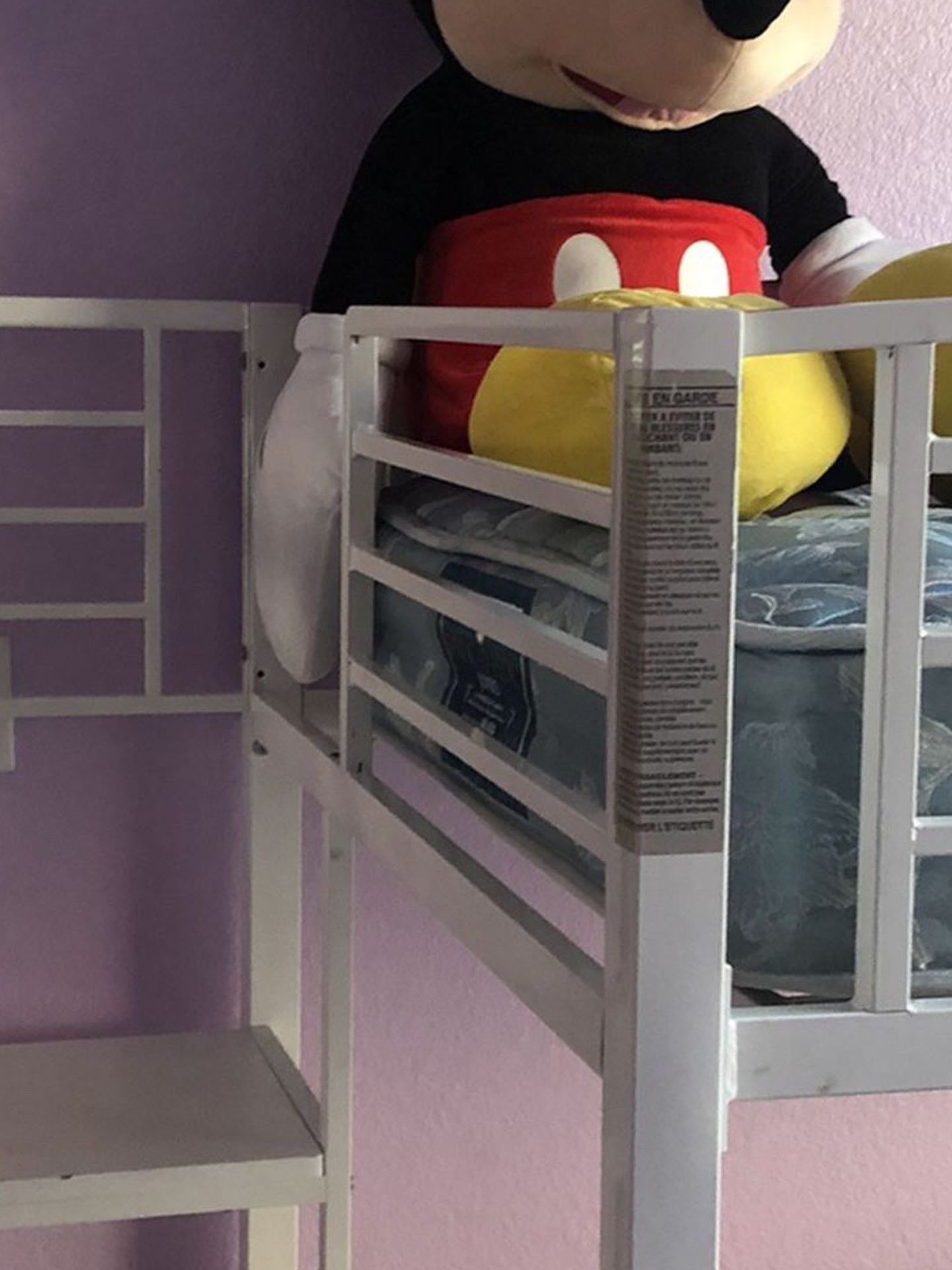Still available bunk bed (metal) With mattresses -good shape or without mattress and sheets and comforters