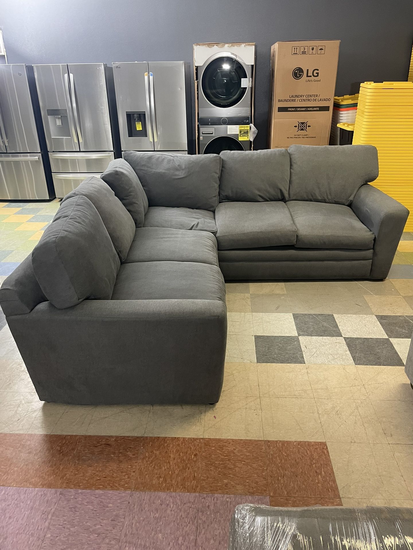 Dark Grey  Sectional Couch -family Couch 