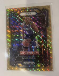 2023-24 Prizm Monopoly De'Aaron Fox #76 Gold Shimmer /49 🔥🔥🔥💯😱🐐💪⭐️🏀