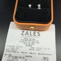 1/2 CT Certfiified zales Diamond Ring With Receipt