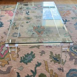 Glass and acrylic coffee table