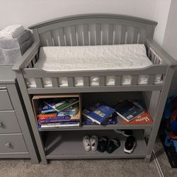 Crib, Changing table, Nursery Chair