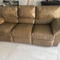 La-Z-Boy Leather Reclining Sofa