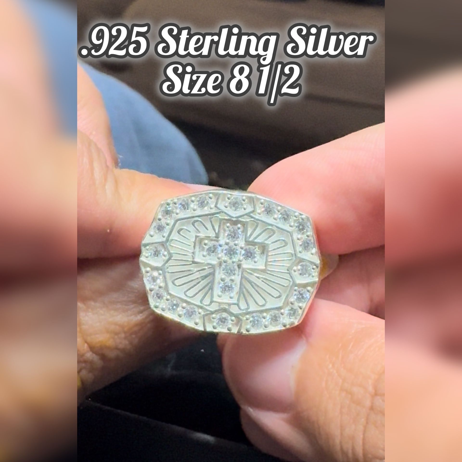925 Wt SCZ Dimond’s Cross Ring