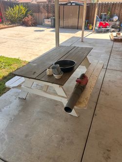 Picnic wooden table