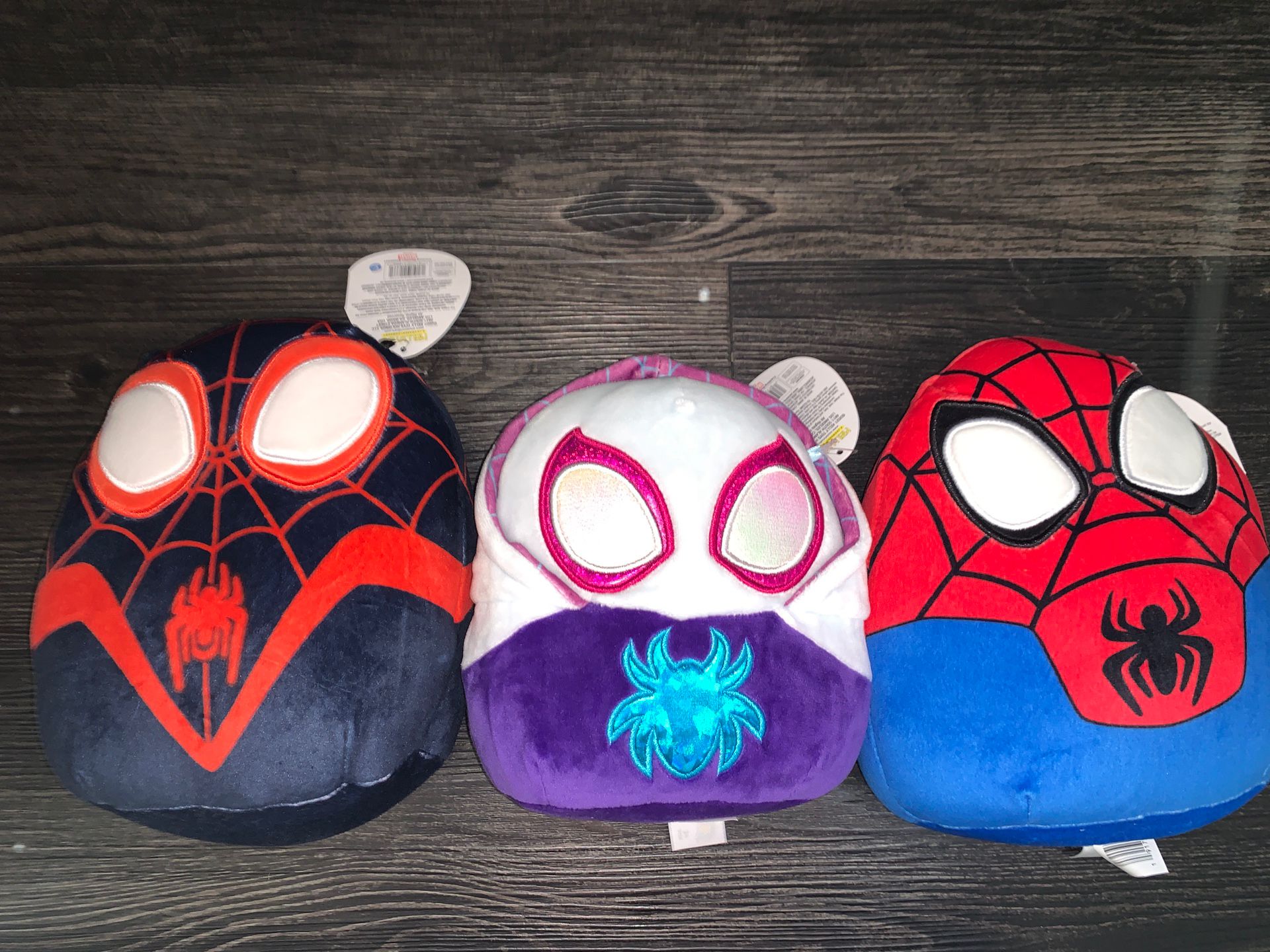NEW! Set of 3! Disney Marvel Spiderman Squishmallows - 7" Plush