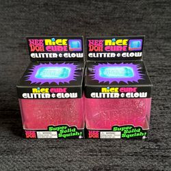 NEEDOH NICE CUBE GLITTER & GLOW PINK